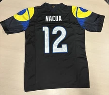 Puka Nacua #12 LA Rams KIDS Jersey Black jersey YOUTH Medium Stitched
