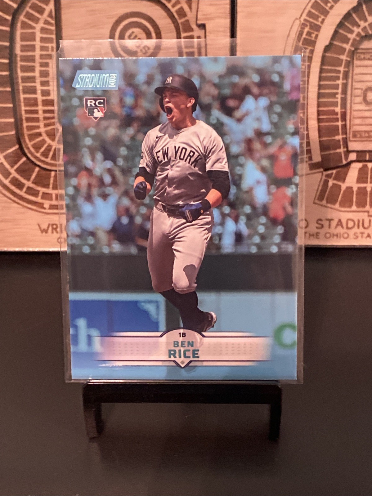 2025 Topps Stadium Club - Ben Rice #196 Light Blue Foil (RC) Yankees