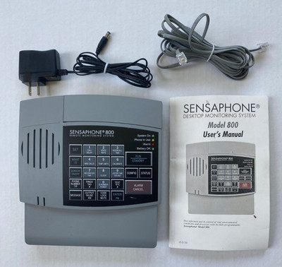SENSAPHONE 800 * REMOTE ALARM DIALER * FGD-0800 * ADAPTER * PHONE CORD * MANUAL