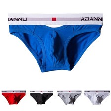 Men Underwear Low Waist Breathable Cotton Briefs Soft Stretch Comfort Fit