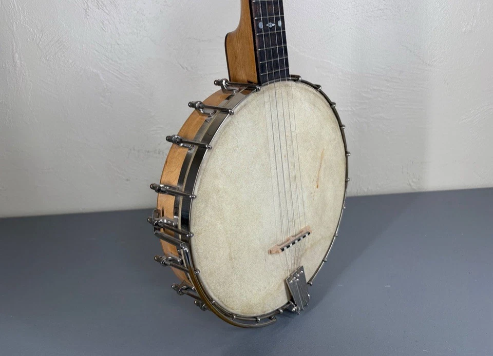 Open-Back Banjo with Hard Case, Natural Finish, Mint Condition - Image 3 of 4