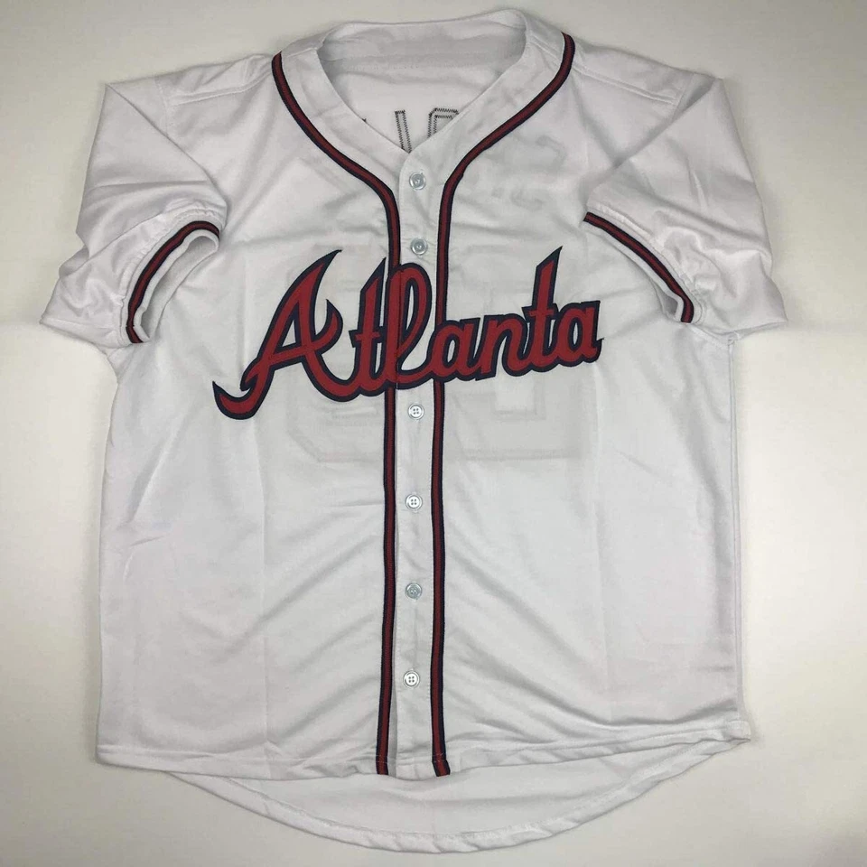 Autographed/Signed JOHN SMOLTZ Atlanta White Baseball Jersey JSA COA Auto - Image 4 of 4