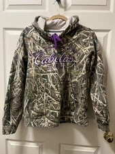 Cabela's Women s Mossy Oak Camouflage Hooded Pullover Sweatshirt Size Medium