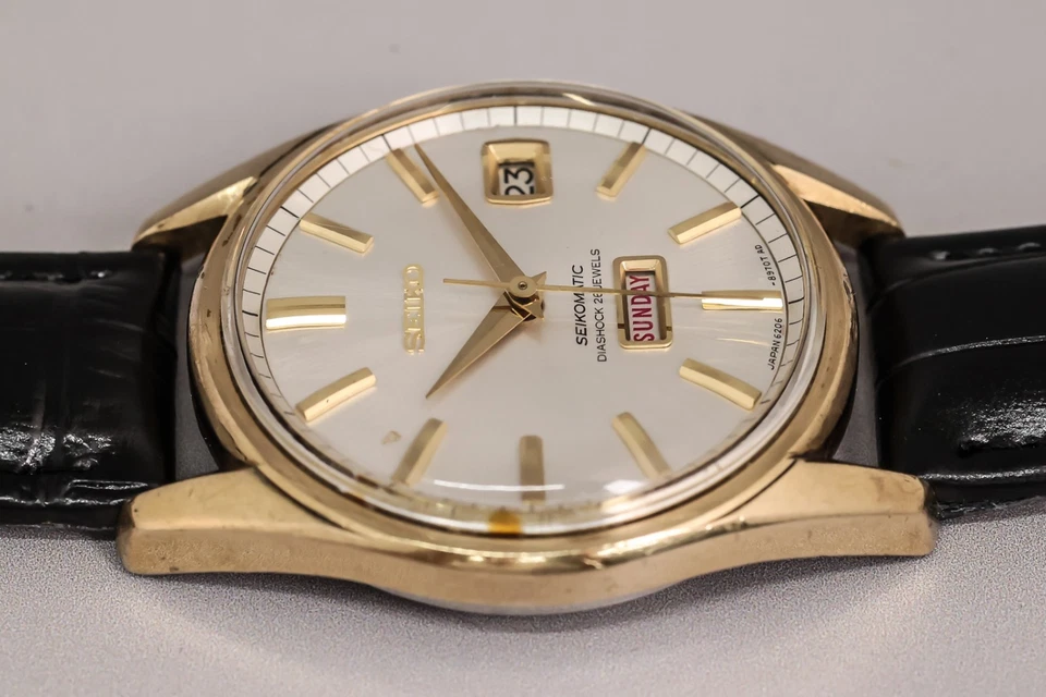 **Exc+5** SEIKO Seikomatic 6218-8971 Weekdater 1965 automático dorado para hombre Foto 4 de 4