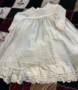 Antique Victorian Textile Clothing CUTTER Child's Dress Lace  Salvage Repair