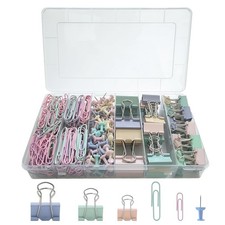 282 Pcs Colored Office Clips Set Binder and Paper Medium,