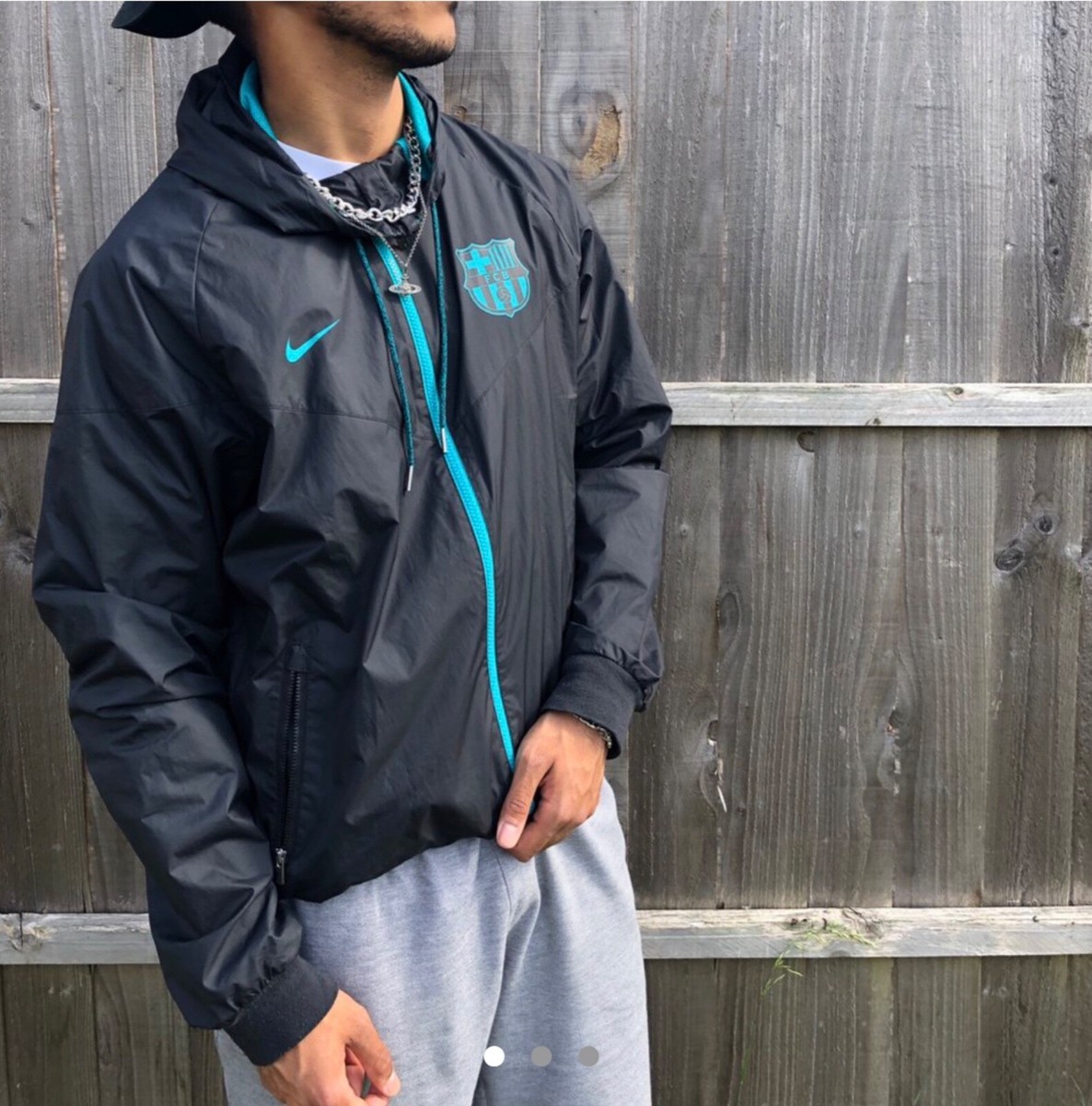 NIKE FCバルセロナウィンドブレーカー XL NIKE FCバルセロナ 19/20 ウィンドランナー ウーブン AUT UNX