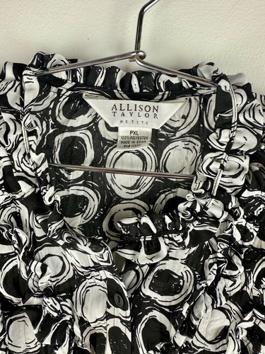 Allison Taylor Bluse Oberteil mit Knopfleiste Kurzarm Damen Größe PXL petite - Bild 7 von 17