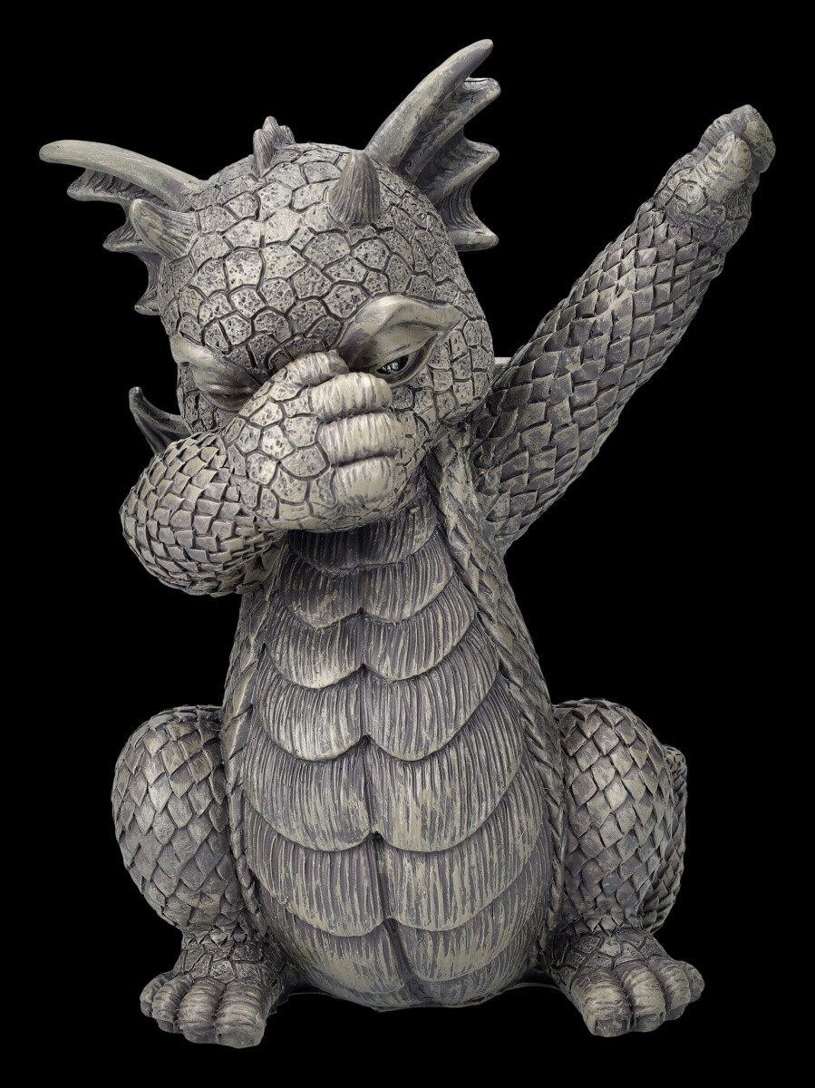 Garden Figure Dragon Is Ashamed - Fantasy Decorations 24Cm