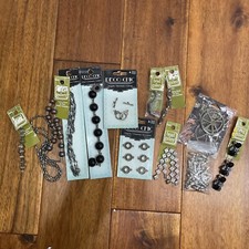 Metal Beads Lot 14 Beads Chain Charms Toggles
