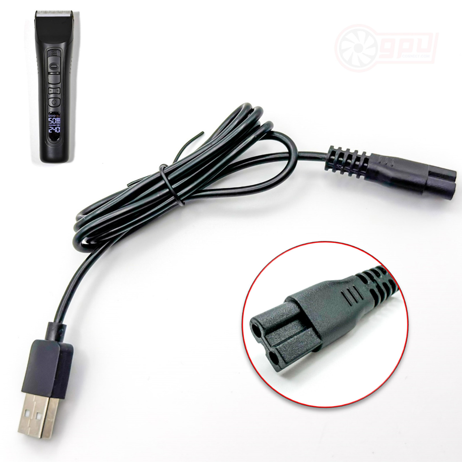 Brio Beardscape USB Charger Cable Replacement Hair Shaver Trimmer Power Cord