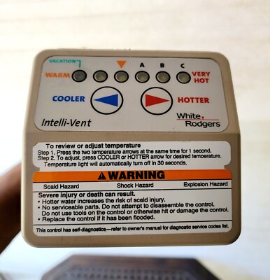 Water Rodgers Intelli Vent White Rodgers Water Heater Thermostat NAT Gas NEW OPEN BOX ...