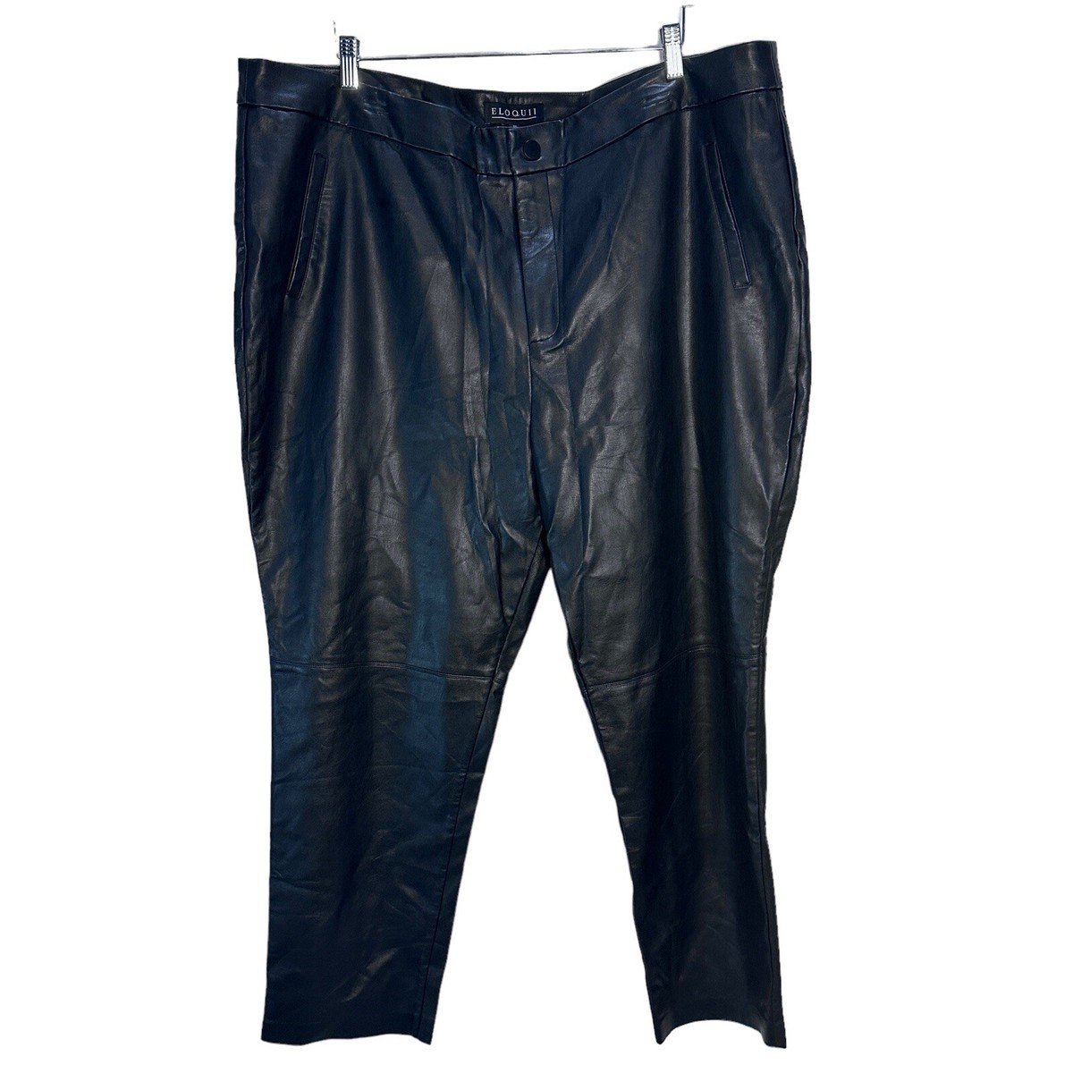 faux leather dress pants Women's In The Mix Light Brown Faux Leather Wide Leg Pants | Size: S