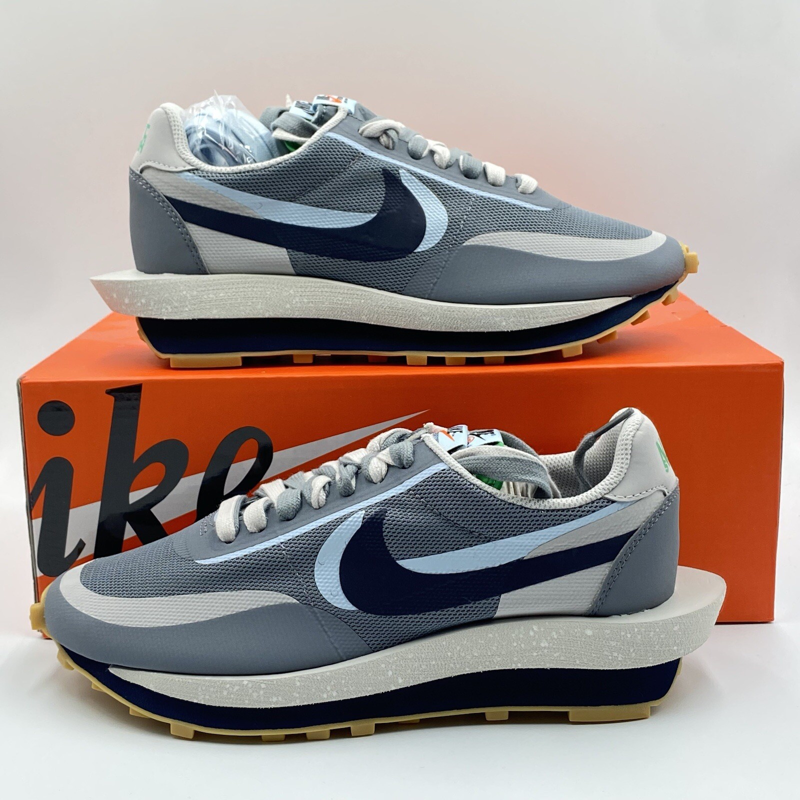 SACAI X NIKE Nike LD Waffle x Sacai x Clot Kiss Of Death 2 Cool Grey UK 6.5 Uomo DH3114 001