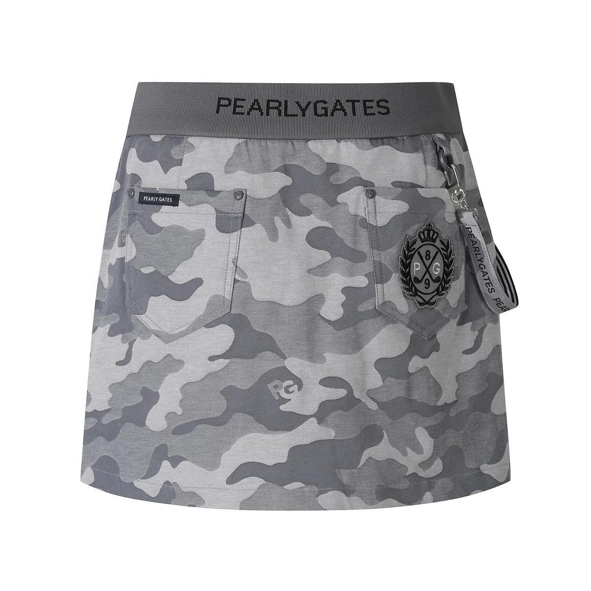 【PEARLY GATES】 Women's Logo Strap Inverted Culotte Skirt Genuine PEARLY GATES GOLF Womens Logo Camo Banding Culotte
