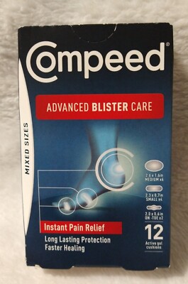 Compeed Advanced Blister Care Mixed Sizes 12 Ct New *NIB*