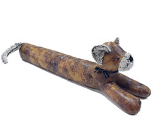 Kunstleder schwer braun Katze Zugluftstopper Katzentür Zugluftstopper Türstopper