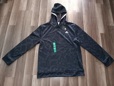 Adidas youth boys or girls 18/20 black color pullover hoodie NWT