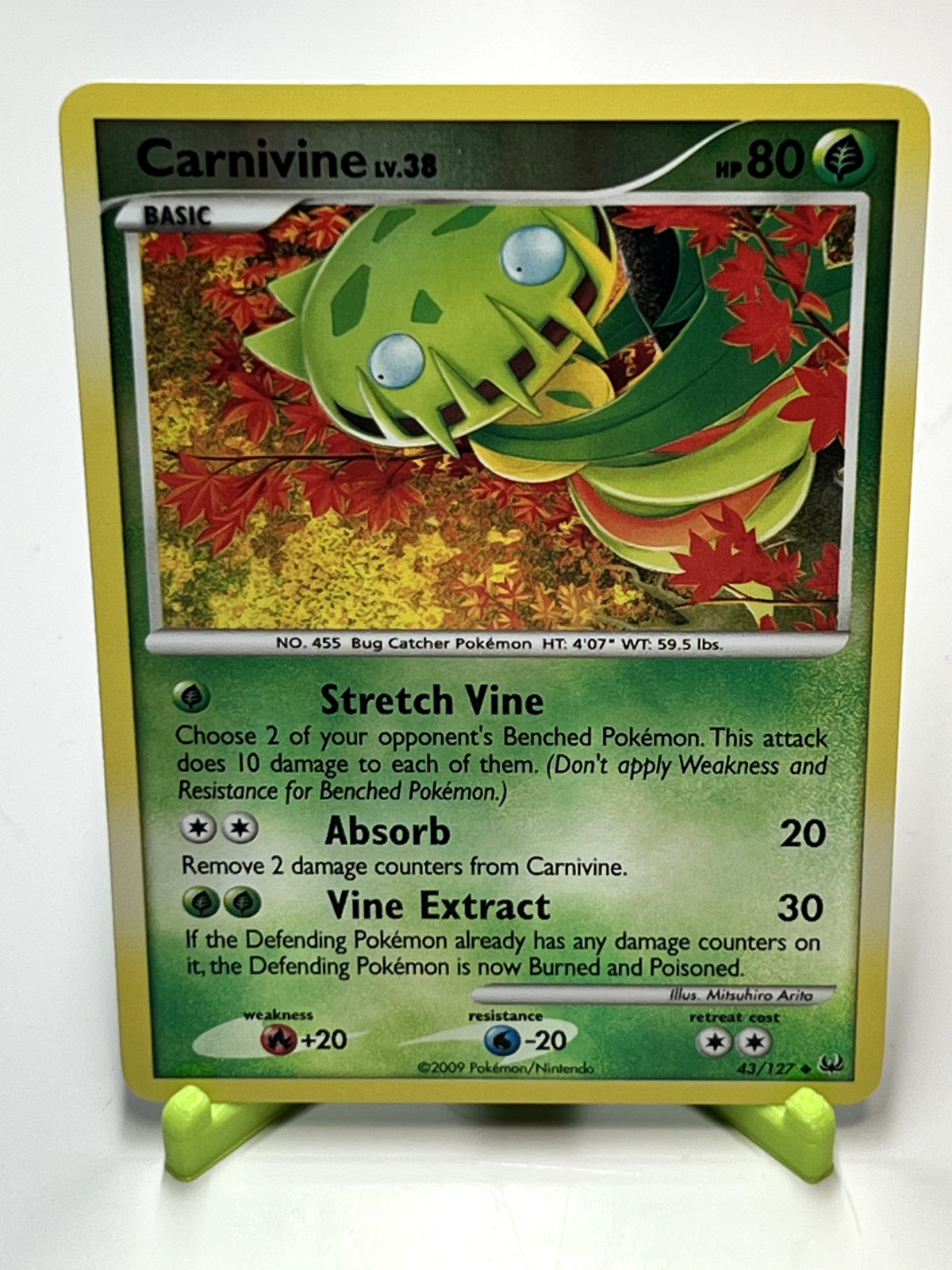 Pokemon Carnivine 43/127 Platinum Reverse Holo Uncommon NM Condition