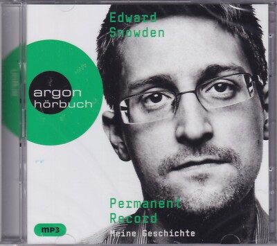 Edward Snowden Hörbuch 2x MP3 CD Meine Geschichte Permanent Record USA NEU X1980
