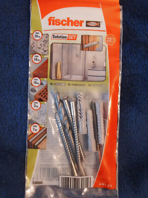 Fischer Dübel Solution Set Bad Edelstahlschrauben mit Bohrer 6mm