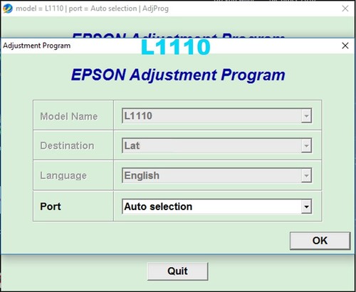 Reset Epson L1110,✓waste ink counter 