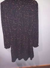 The Loft size 10 maroon cheetah print blouse dress High colored