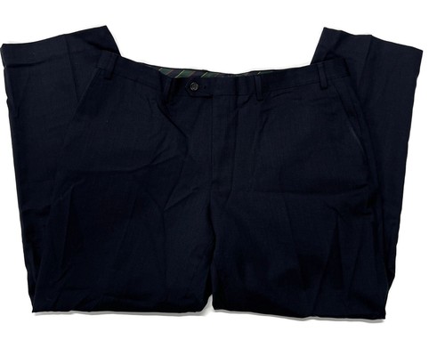 Chaps Dress Pants Mens 38 x 29 Wool Blue Straight Trousers - Picture 4 of 8
