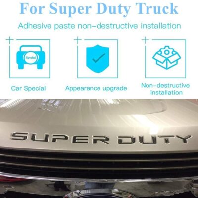 2019 Ford Super Duty Hood Inserts Letters Vinyl Decals Stickers F250 F350 F450 E - Foto 7