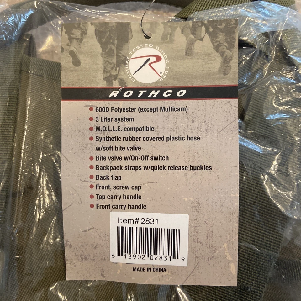 Sistema de hidratación Rothco MOLLE 3 litros correa trasera multicámara OCP camuflaje ejército 2840 Foto 3 de 3