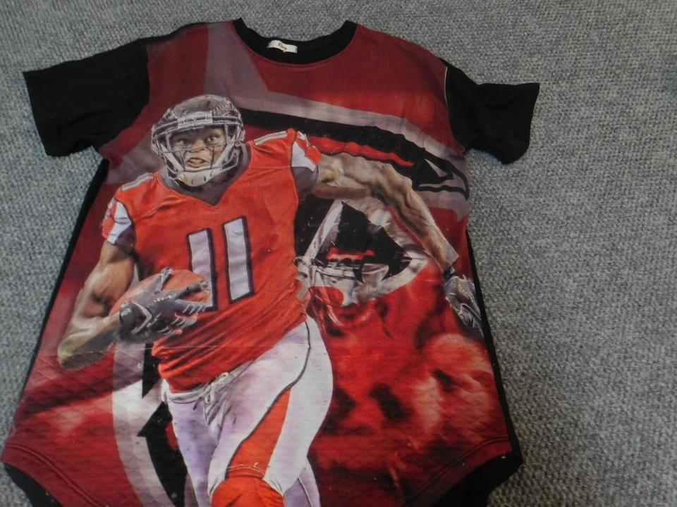 Camisa Atlanta Falcons Grande Para Hombre Roja Julio Jones NFL Fútbol Foto 2 de 4