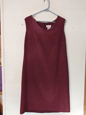 Dress White Stag Plus Size Sleeveless Long Red Burgundy Stretch Shift Size 10