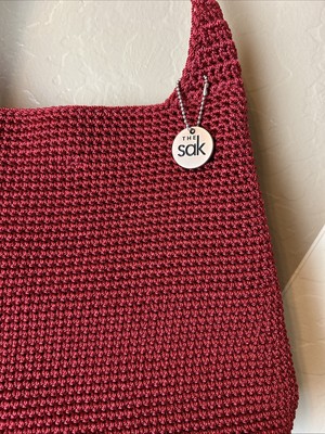 The Sak Red Crochet Shoulder Bag Small Bucket Style NWOT  display picture 2