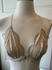 Secret Treasures 36C Full Coverage Nude Beige Lace Underwire Bra