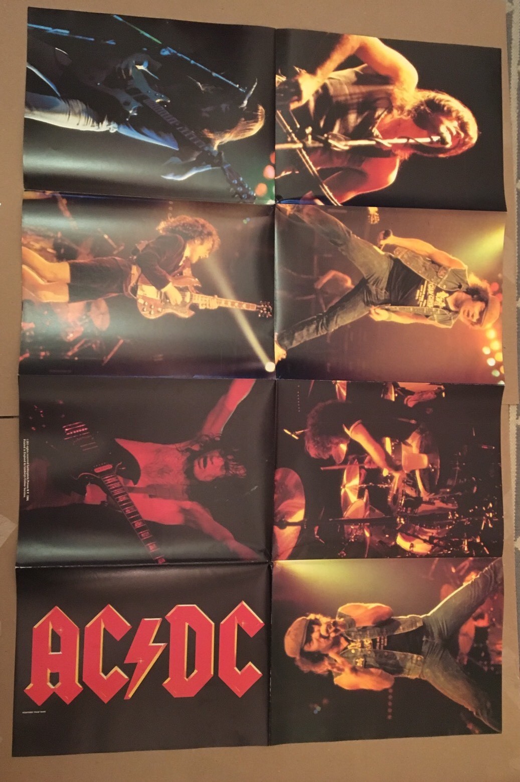 AC/DC Program 1984 POSTER RARE Vintage | Grelly USA