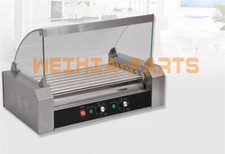 New 1.4KW Commercial 7 Roller Hot Dog Grill Cooker Machine 220V