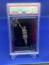 2021 Chet Holmgren Rookie Bowman University #89 CHROME PINK REFRACTOR PSA 10 🔥