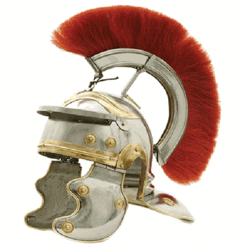 Roman Centurion Helmet Replica Red Crest Medieval Armor Reenactment LARP Soldier - Picture 2 of 3
