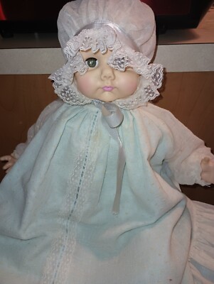 1974 EFFANBEE Baby Girl Doll  Model 8475 Big Original Dress &socks 17'' NO NOISE