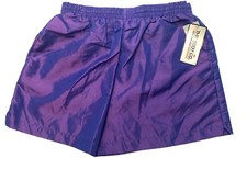 NOS Vintage The Body Co. Iridescent Purple Athletic Shorts Women's L 90's 80's