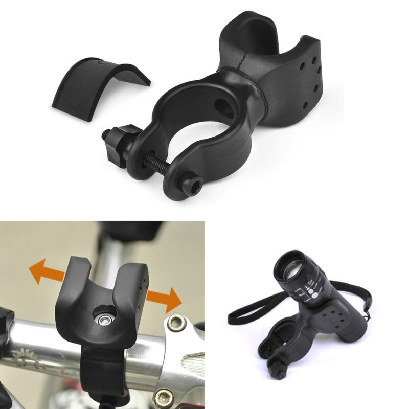 360° Bike LED Flashlight Mount Holder Lamp Stand Bicycle Torch