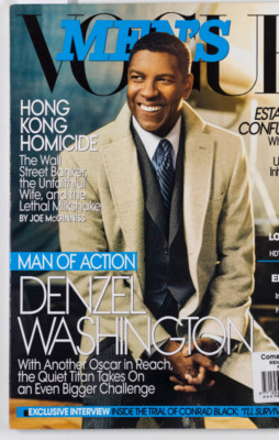 Denzel Washington Rufus Sewell Amanda Peet Domenico Vacca VOGUE MEN MAGAZINE VTG