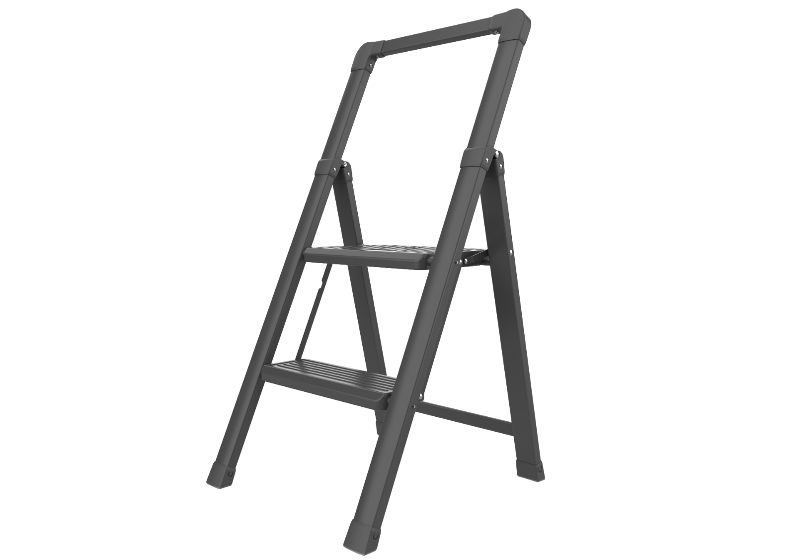 Household ladder, 2-step ladder, SLIM, foldable, steps, platform, DRABEST