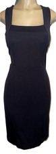 Ann Taylor Black Sleeveless Square Neck Sheath Dress Size 10