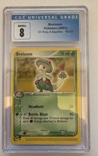 Pokémon Breloom EX Ruby & Sapphire CGC 8 Graded Card 16/109 English