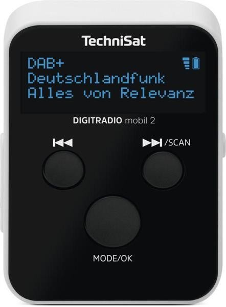 TechniSat Digitradio Mobil 2 Dab+/Fm-Radioclip Schwarz/Weiß - Neuware-image
