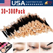 30Pcs Disposable Eyeshadow Brush, Double Ended Sponge Eye Shadow Applicator
