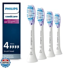 Philips Sonicare Genuine G3 Premium Gum Care Replacement Toothbrush Heads, 4 