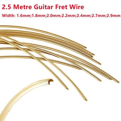 Premium Messing Gitarre Griffbrett Bund Draht 2 5 Meter Länge Breite wählbar