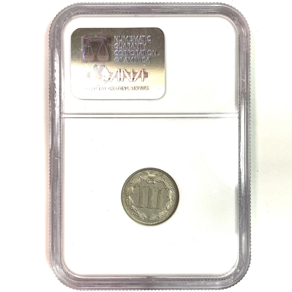 1887/6 Over 6 Strong Overdate Three Cent Nickel Proof NGC PF63 Coin #29236 - Image 2 of 4